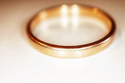 A plain gold ring.